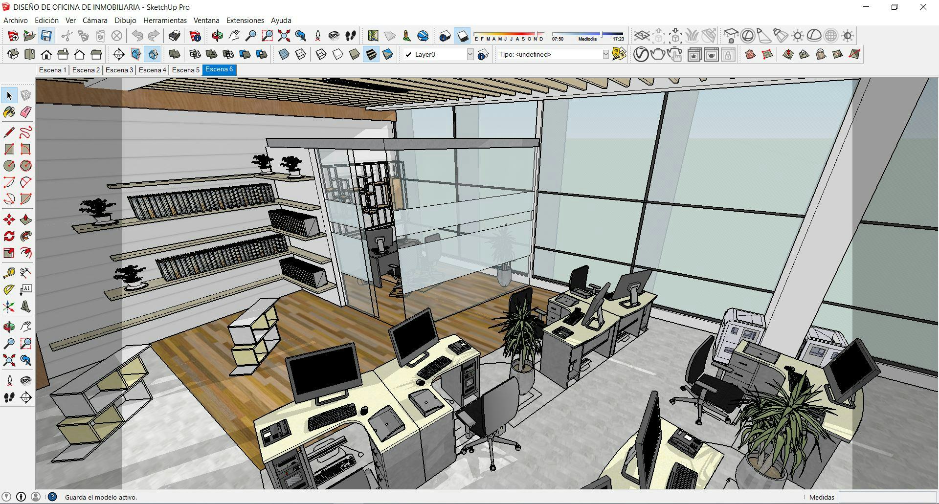 diseño de interiores de una oficina