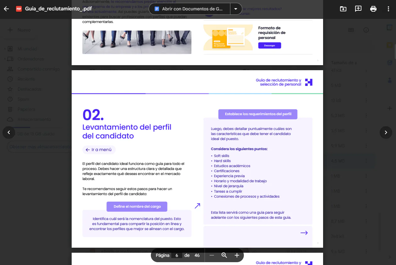 Ebook Guía completa de reclutamiento y selección de personal de crehana