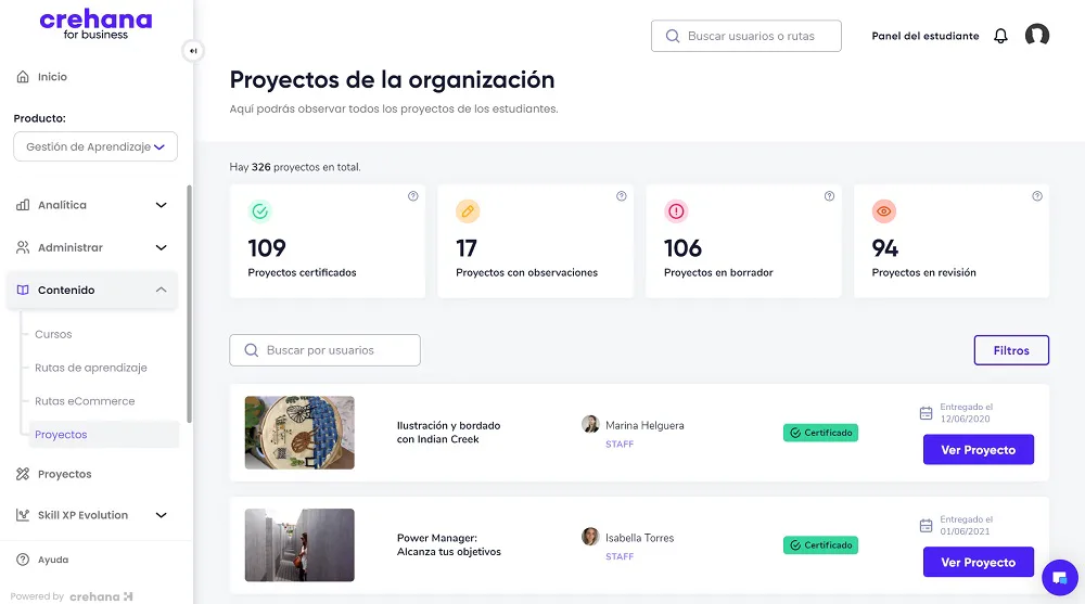 nuevo menu lateral de contenido