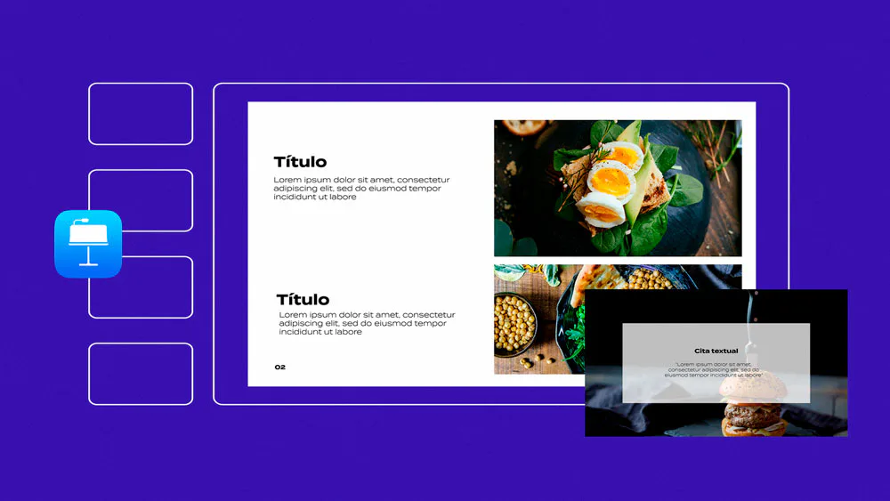 Vista previa plantilla para presentaciones de comida para keynote