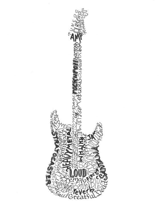 caligrama de guitarra