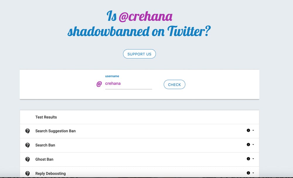 herramienta online para comprobar shadowban en Twitter