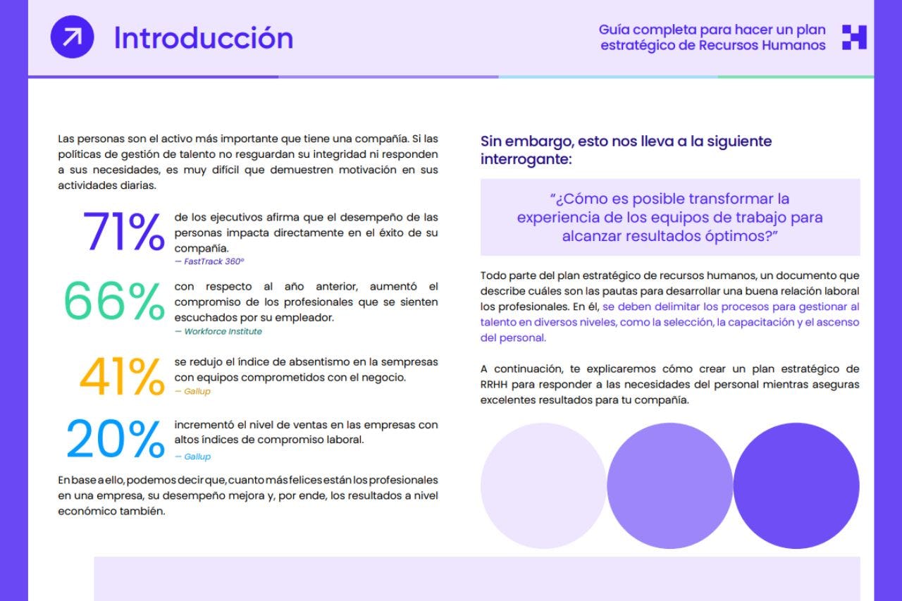 guía para desarrollar un plan estratégico de recursos humanos recurso crehana gratis pdf