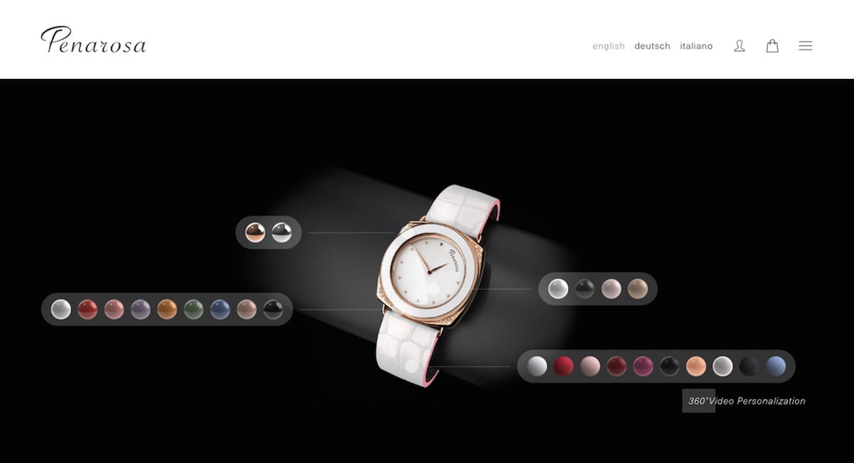 mejor diseño web interactivo relojes premium