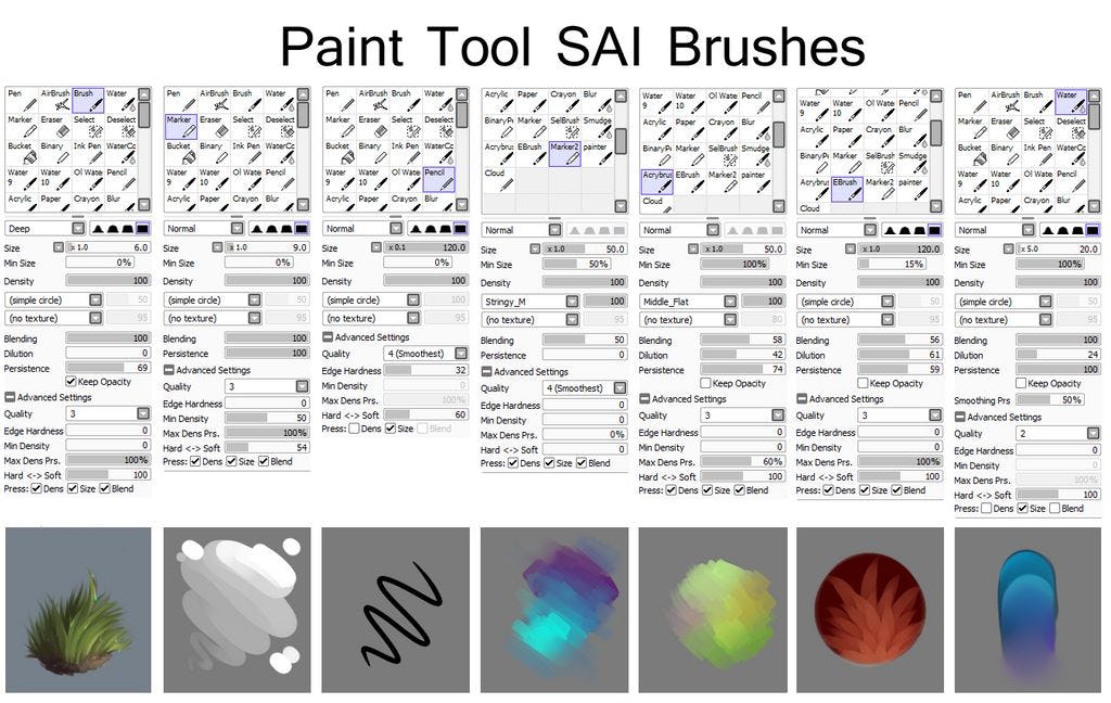 Текстуры paint tool sai