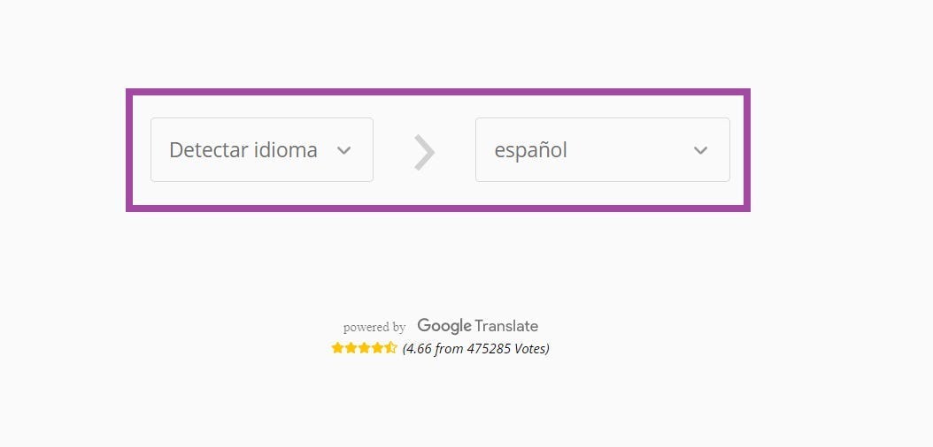 configurar idioma en DocTranslator