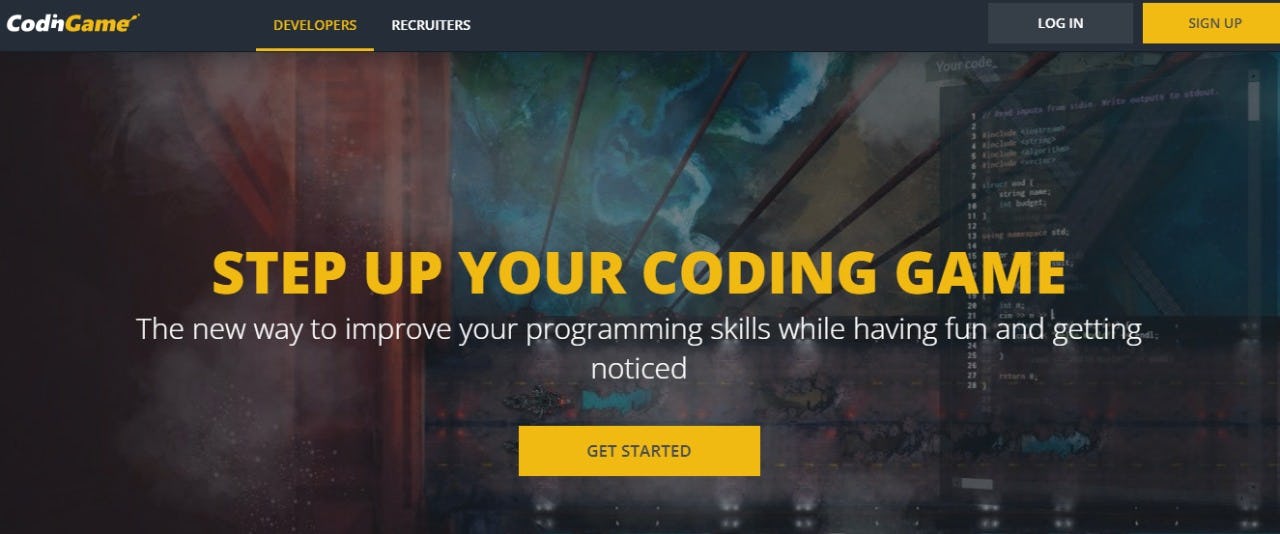 Coding Game tutoriales en línea de programación