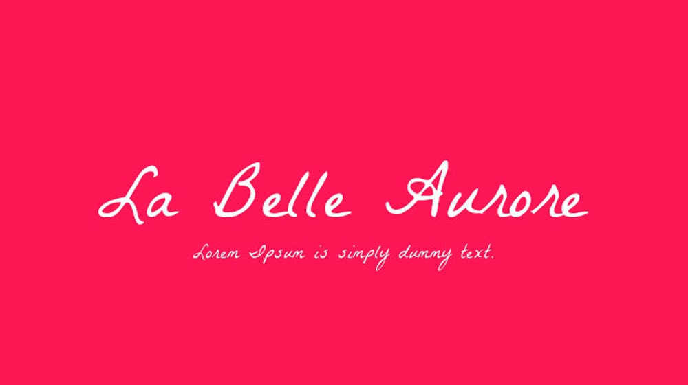 La Belle Aurore tipografía para restaurante
