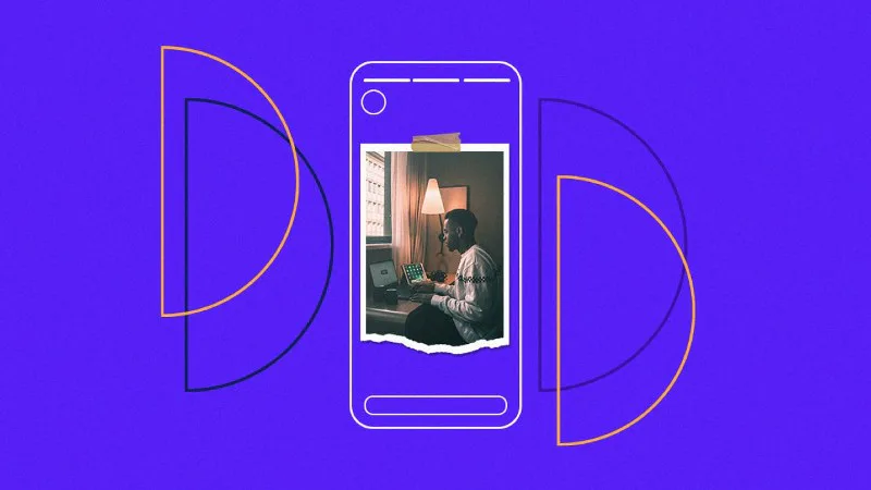 Social media post template para Instagram