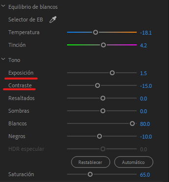 corrección de color en Premiere