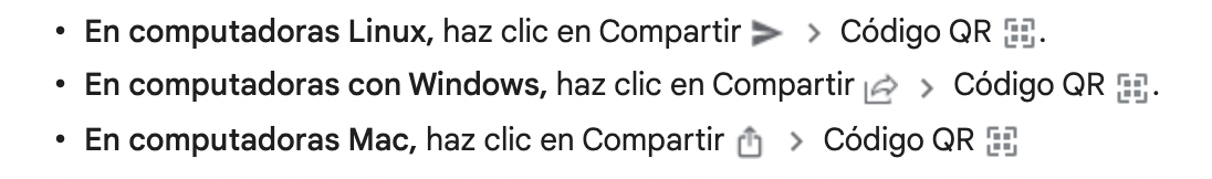 código QR en google chrome