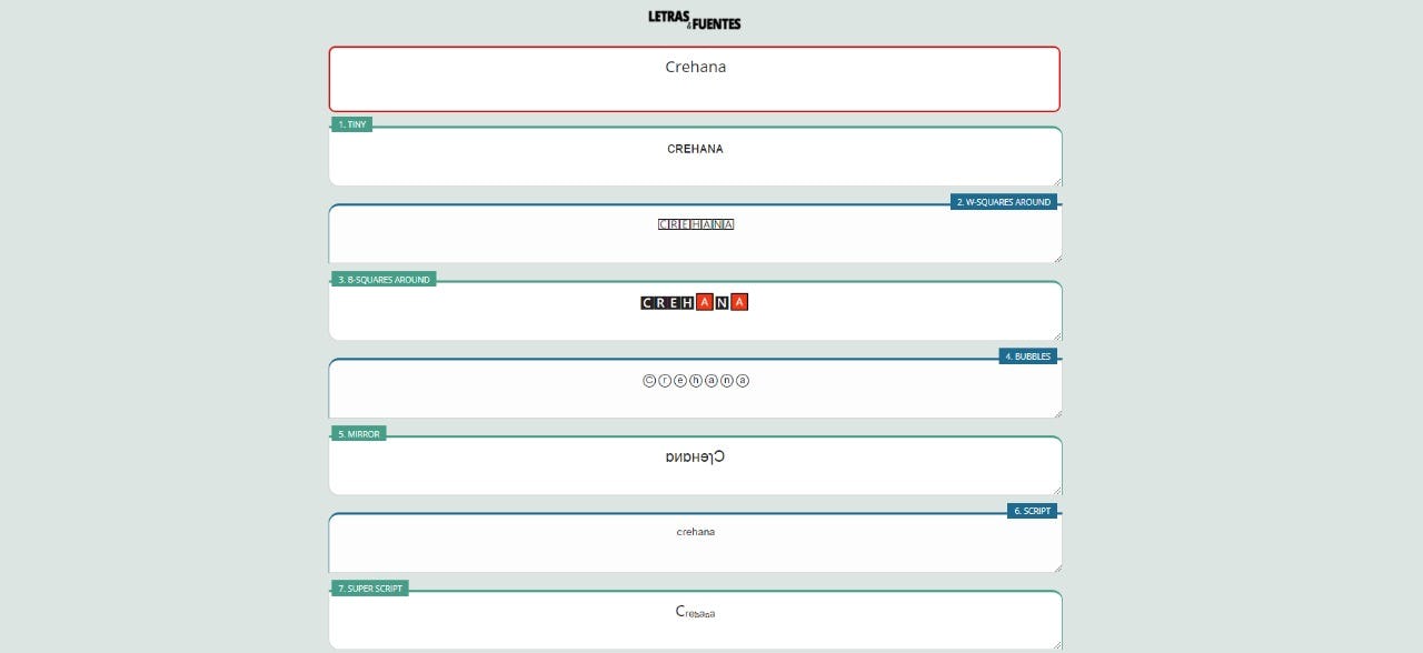 Letras y Fuentes convertidor tipográfico