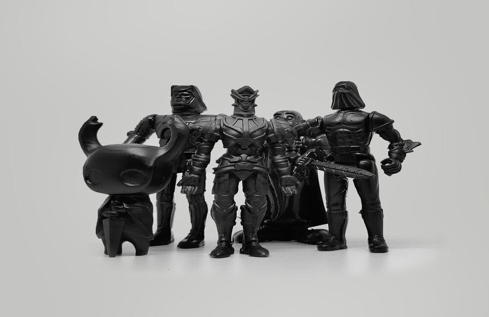 una serie de art toys en versión bootleg