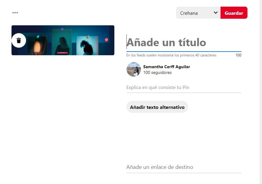 como subir fotos nuevas a pinterest