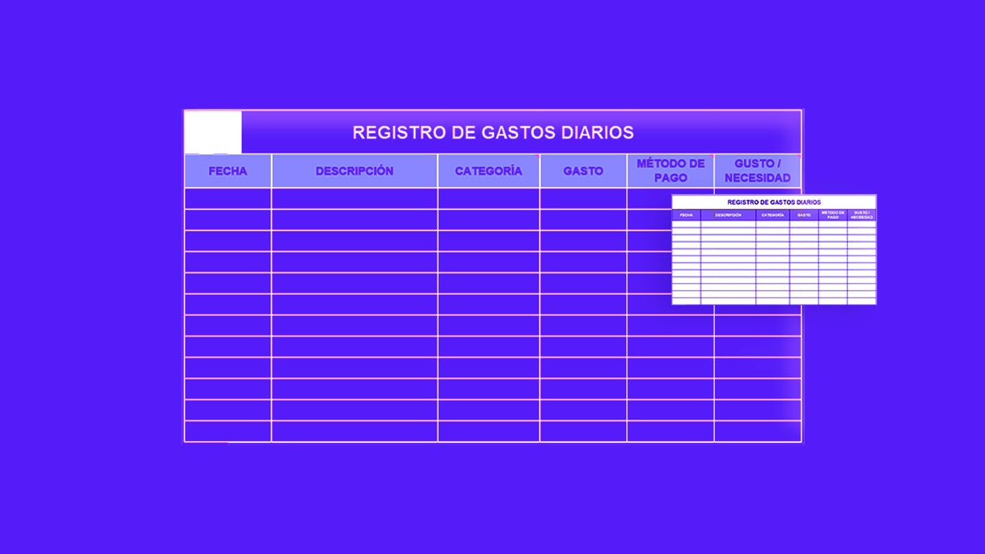 Registro de gastos diarios Excel Crehana