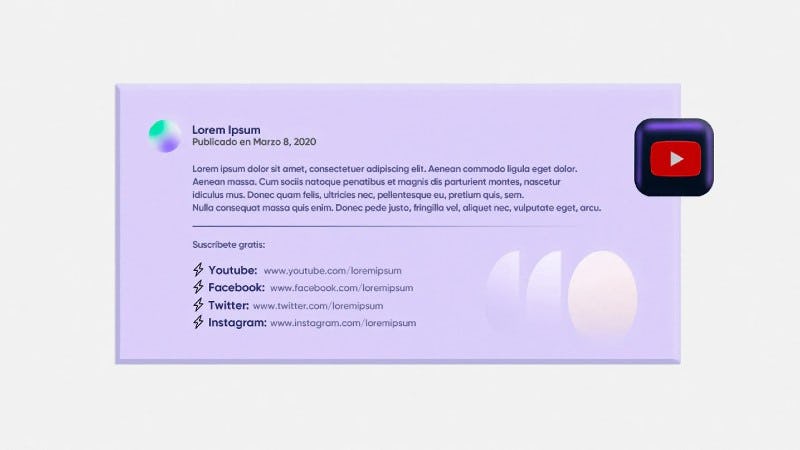 Plantilla de descripción para YouTube