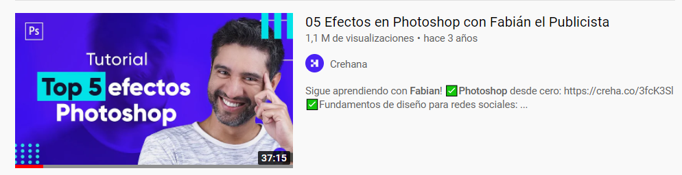 imagen en miniatura en Youtube