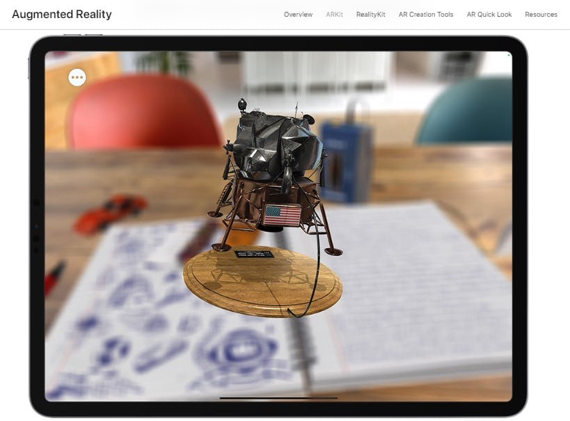 App de realidad aumentada de Apple
