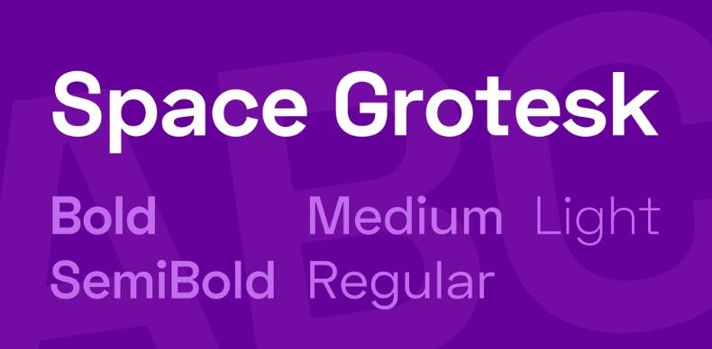 space Grotesk fuentes letras