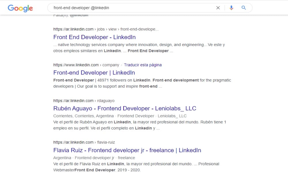 Arroba como uno de los trucos de búsqueda de Google más eficaces