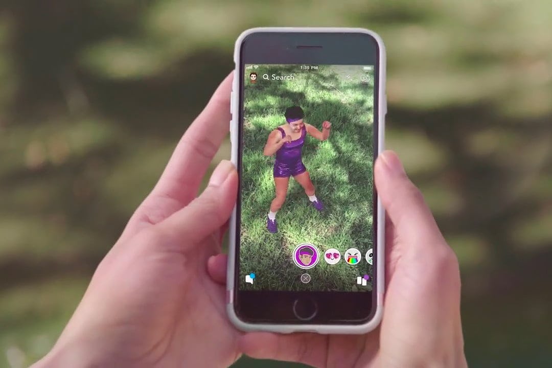 lentes de realidad aumentada de Snapchat