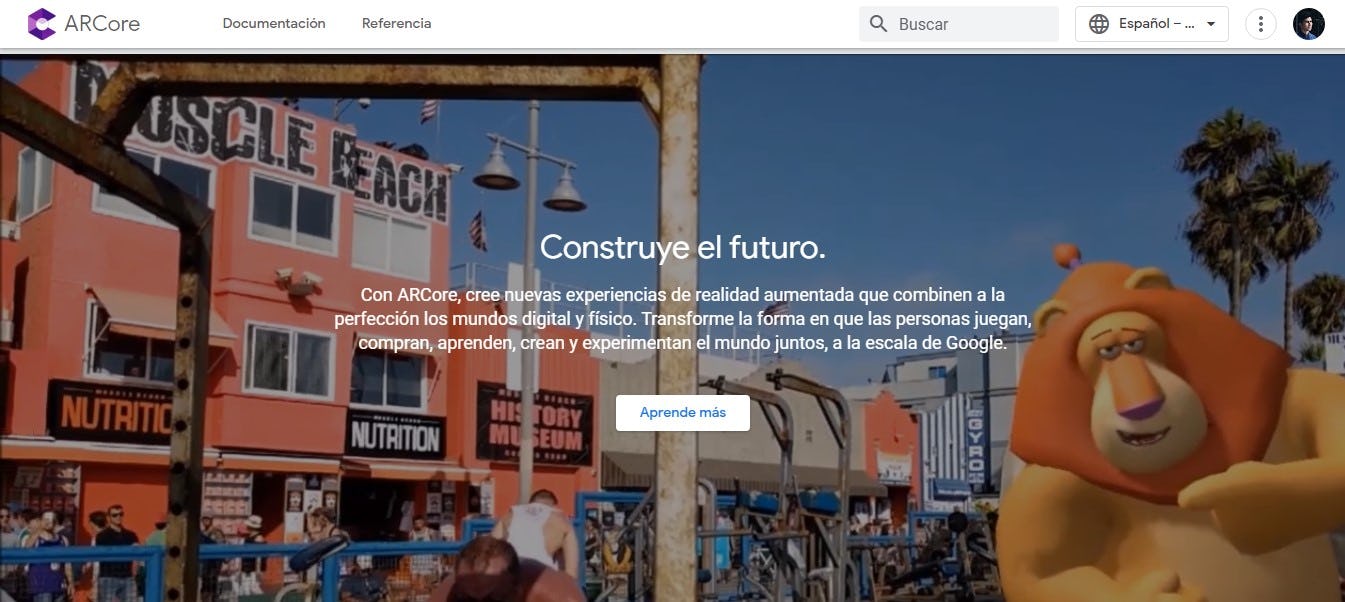 Plataforma de realidad aumentada de Google