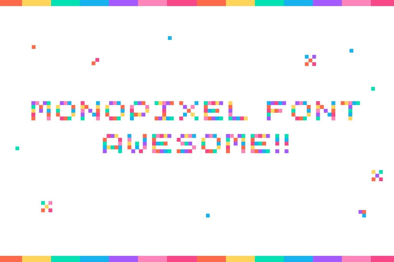Tipografía monopixel awesome