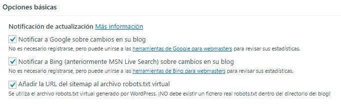 ajustes de google xml sitemaps