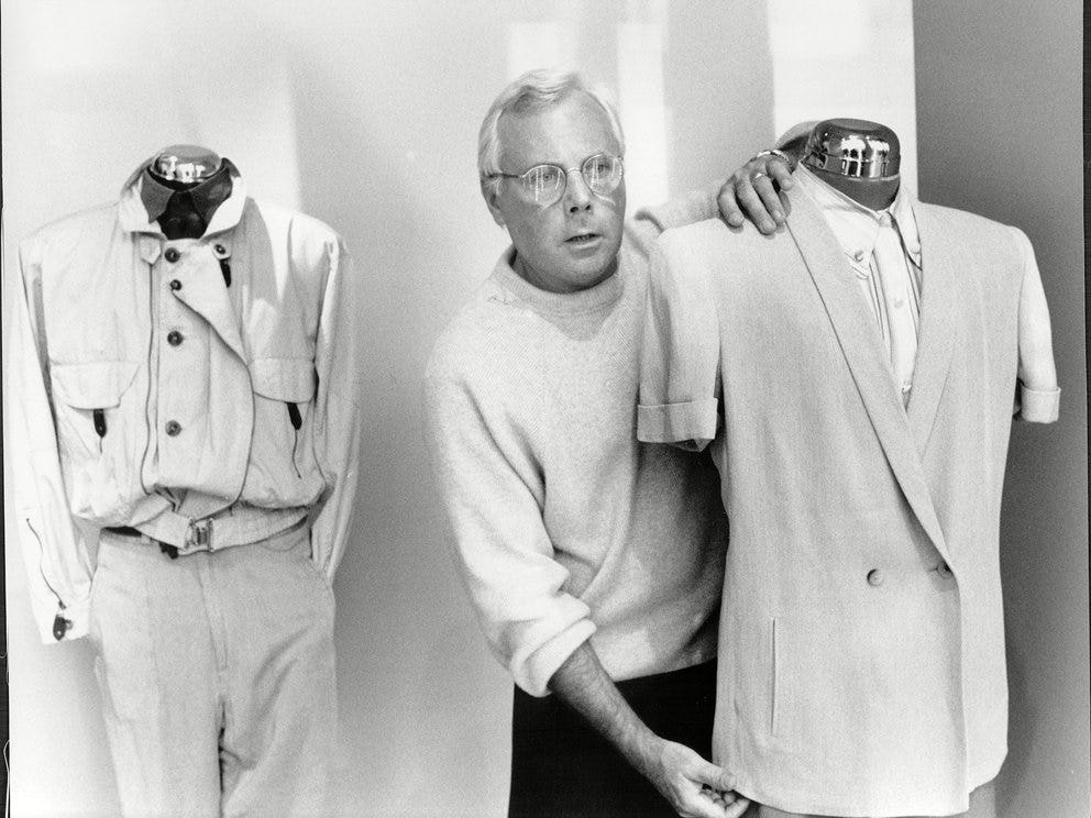 Giorgio Armani diseñador famoso