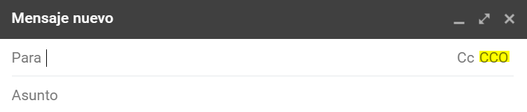 copias ocultas en gmail