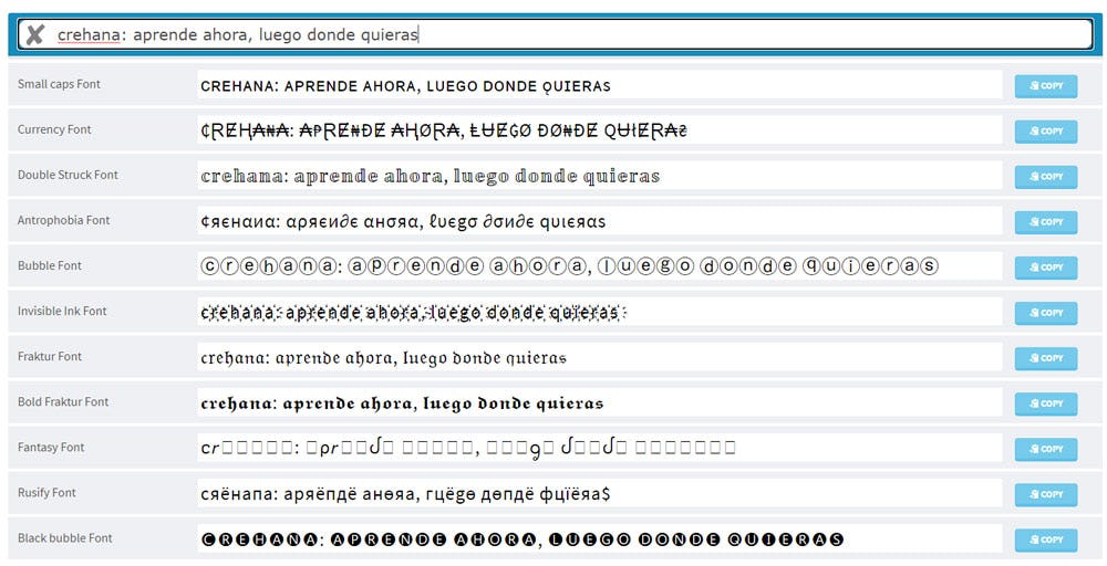 conversor de letras online con ejemplo