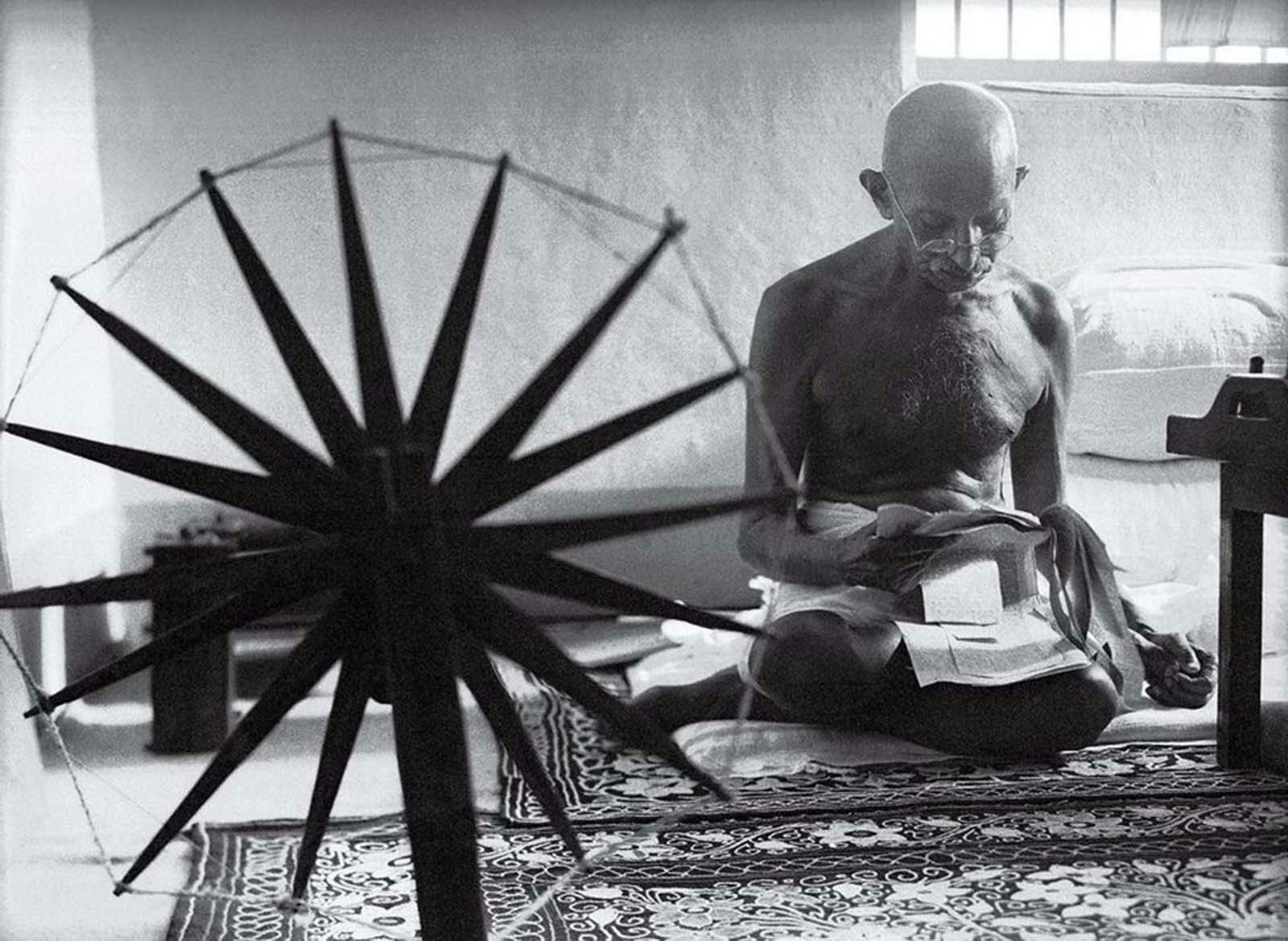 foto iconica de gandhi