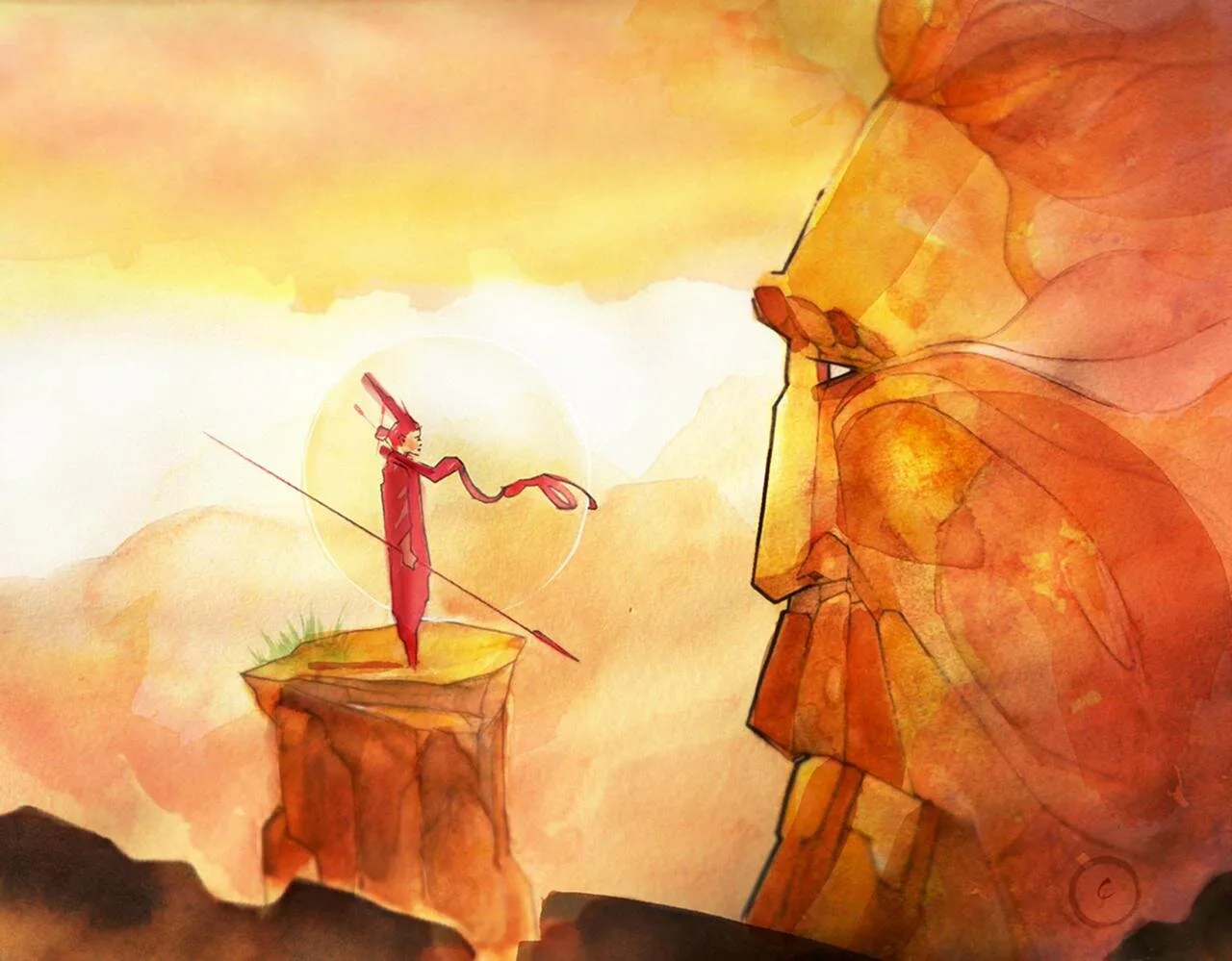 La hormiga contra el sol ilustración