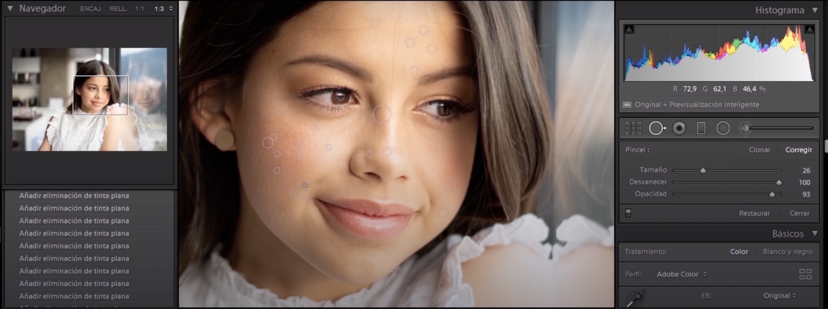 lightroom edicion foto mujer