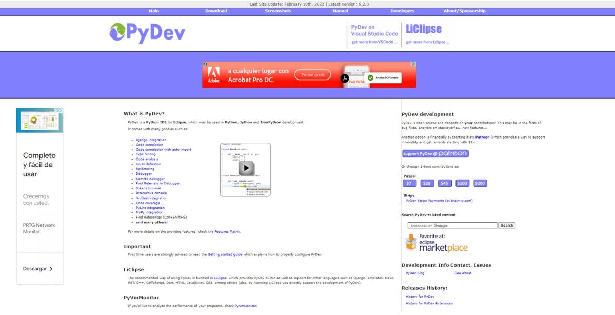 PyDev qué es Phyton