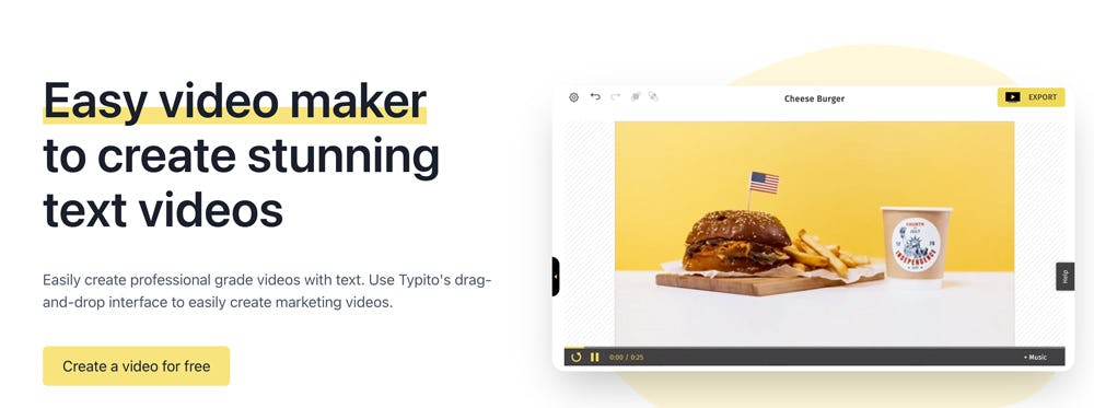 recortar videos de YouTube con Typito