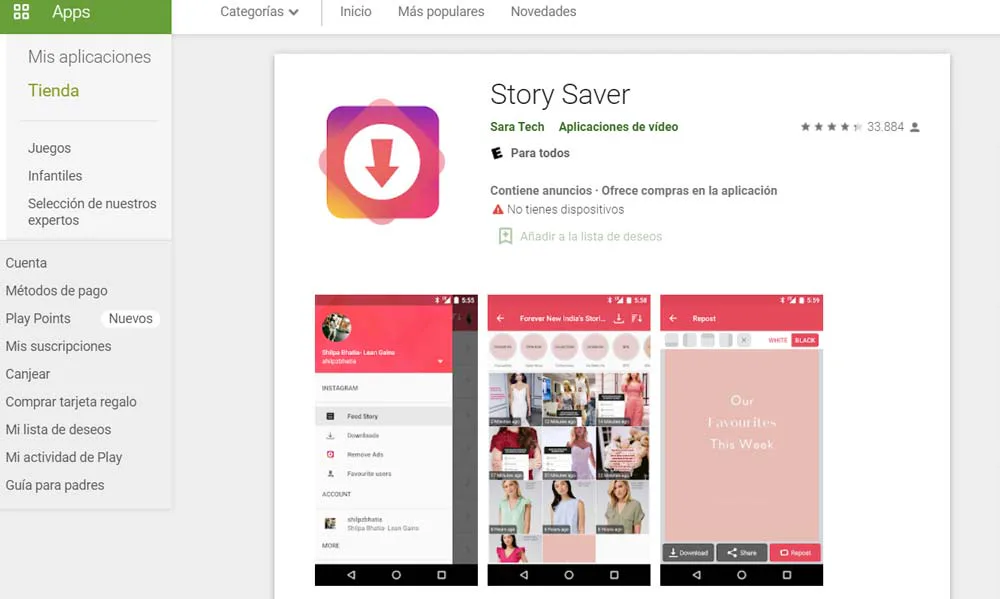  app para descargar stories de Facebook