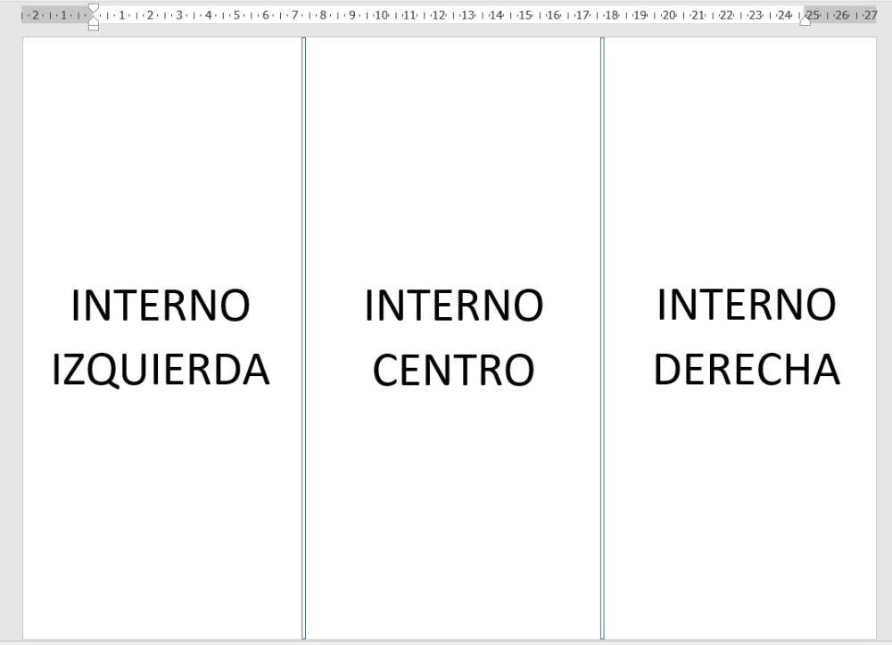 Parte interior de un folleto