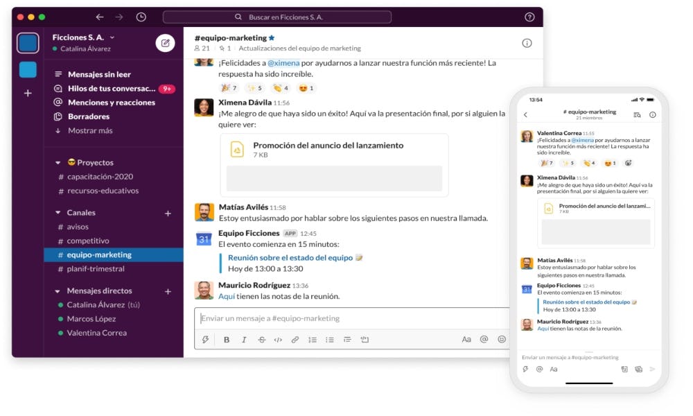 Slack como una de las herramientas digitales para gestionar el tiempo