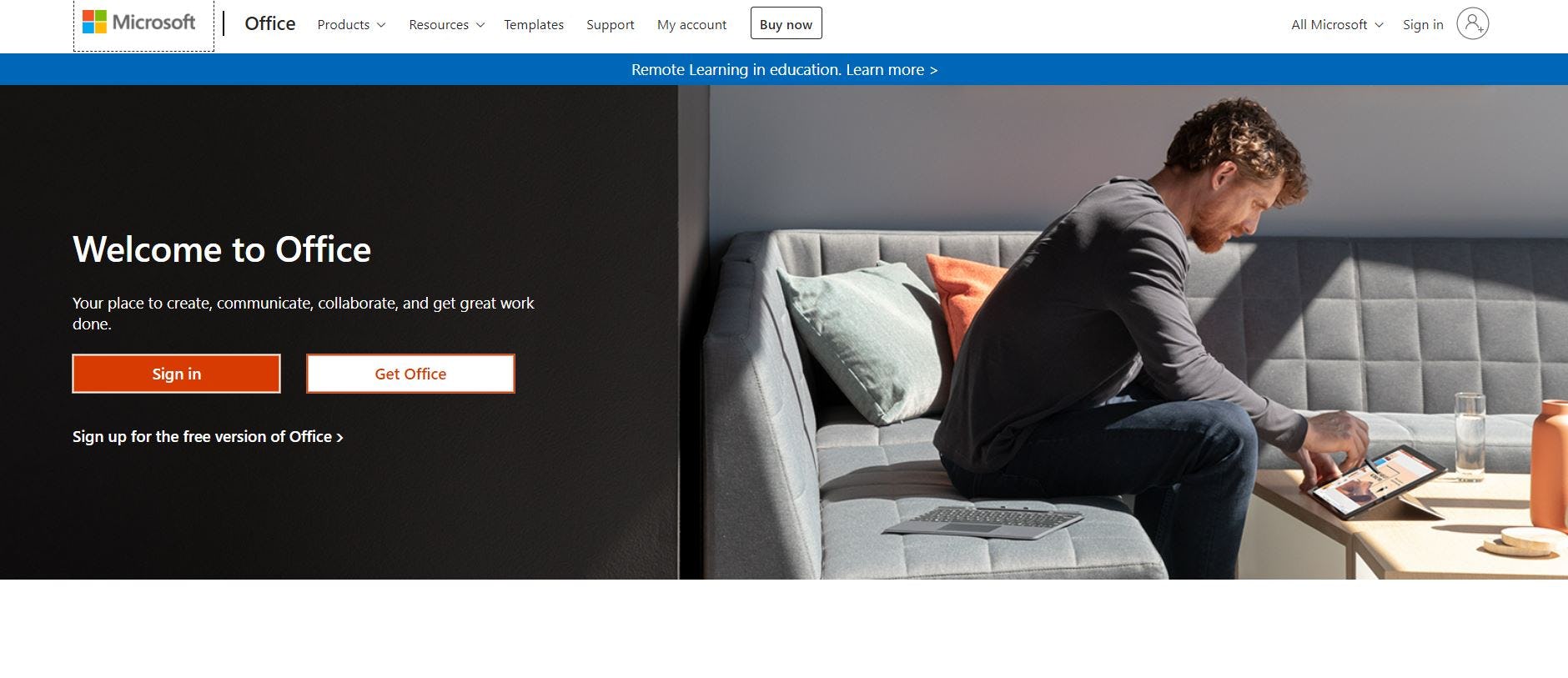 landing page efectiva de microsoft 365