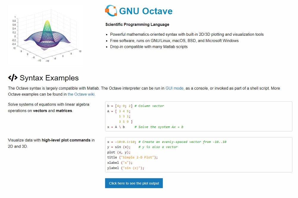GNU Octave análisis de datos