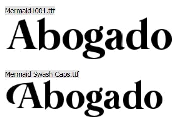 Fuentes para tarjetas de presentación de abogados