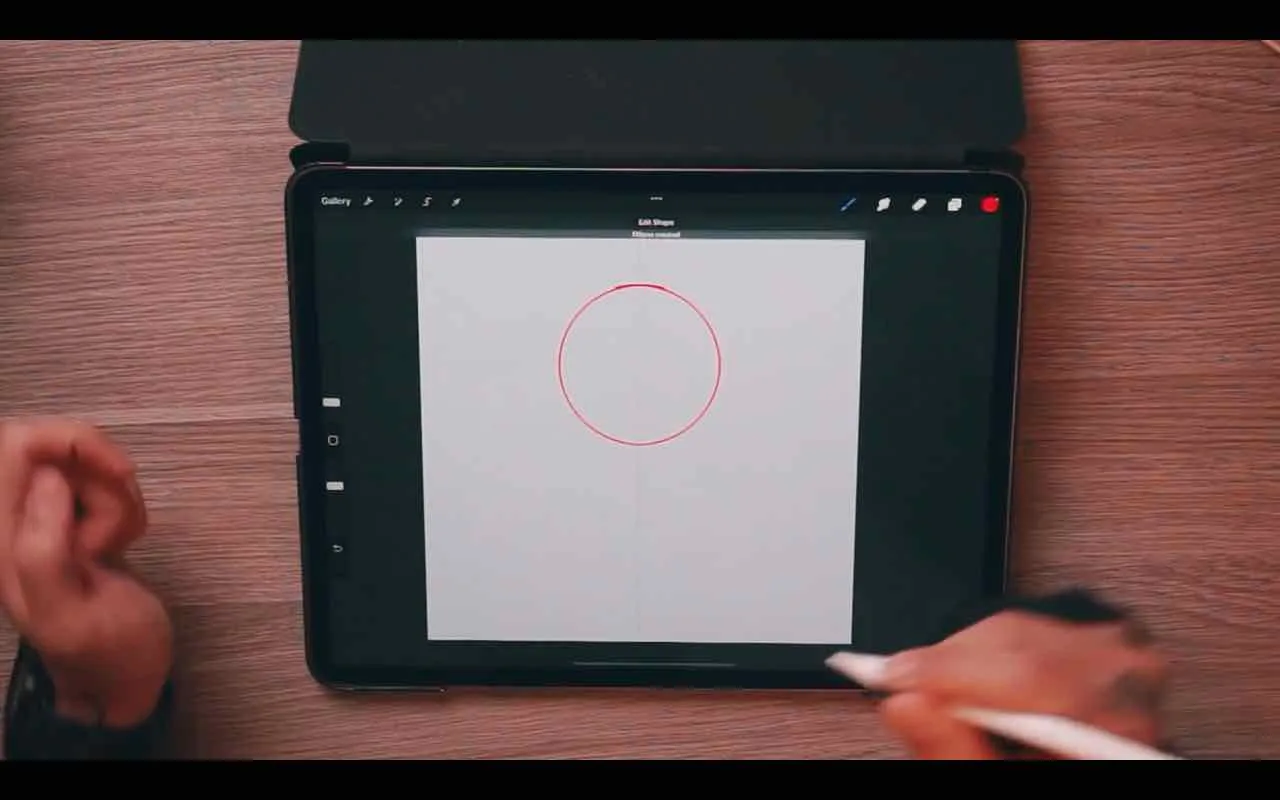 Dibujando un círculo en Procrate
