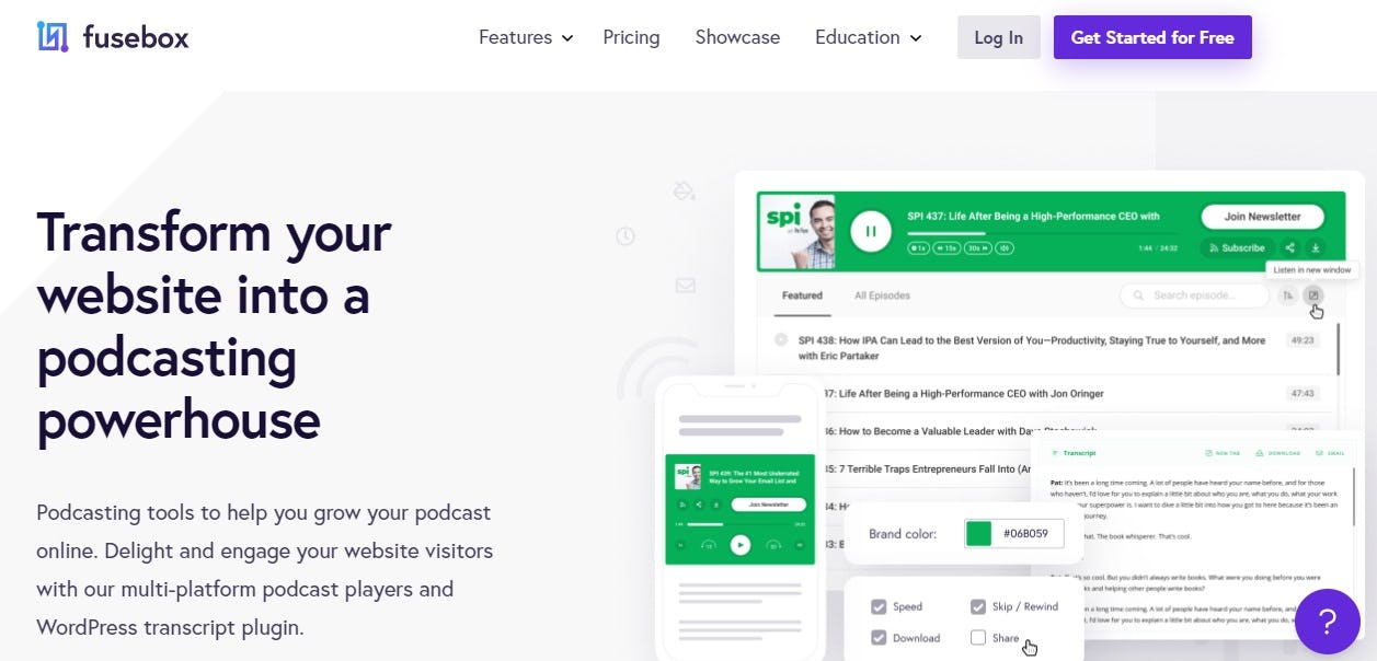 Fusebox plugin para podcast