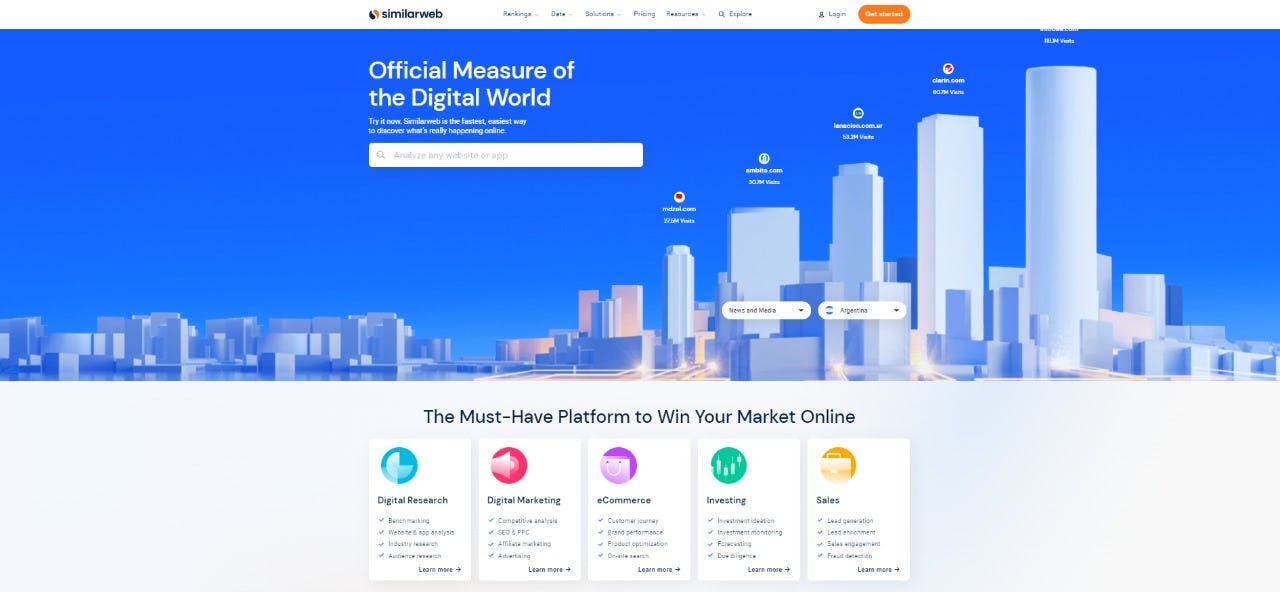 Similar web similar a Semrush