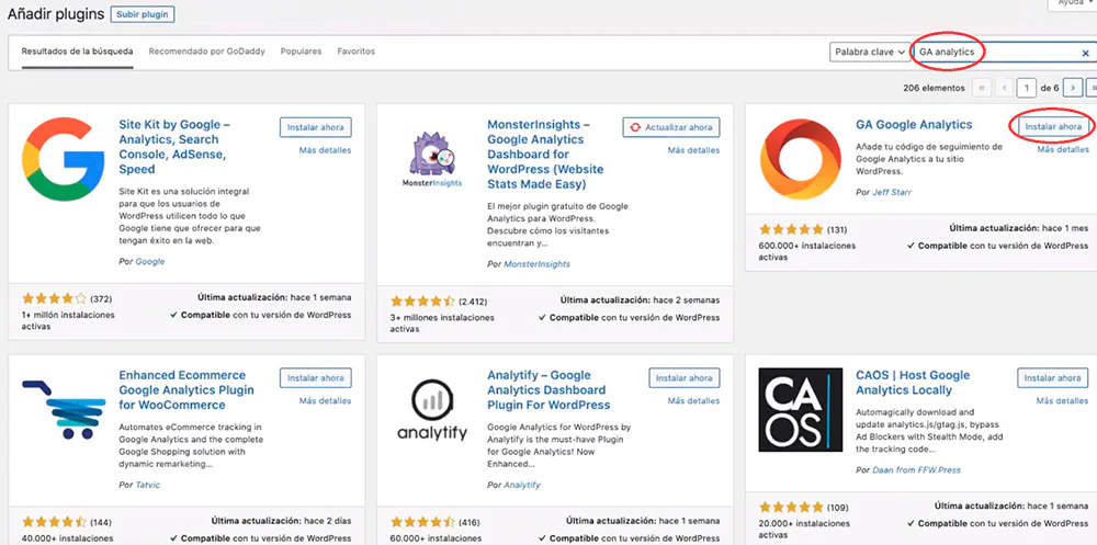 google analytics wordpress plugin