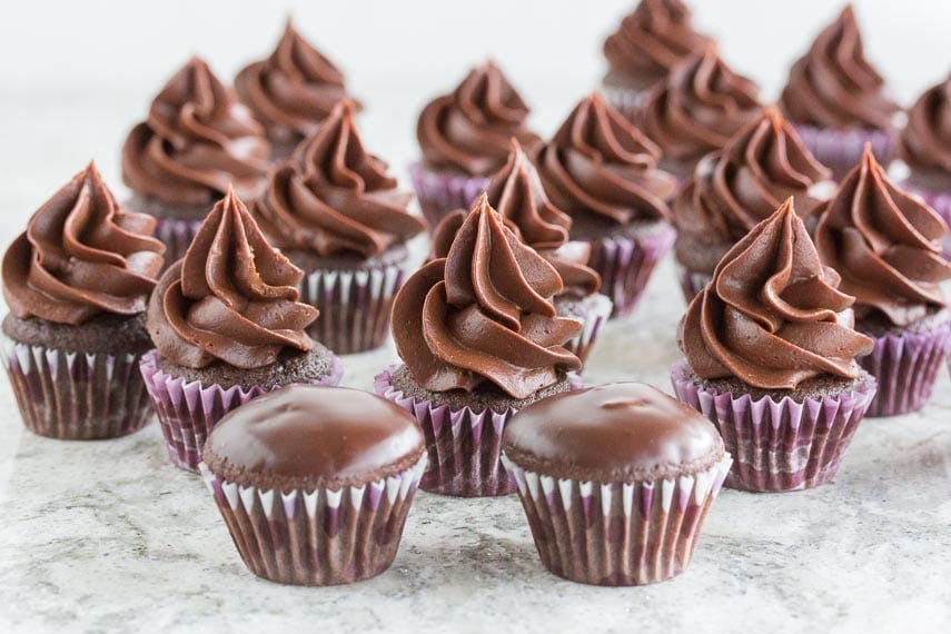 cupcakes de chocolate
