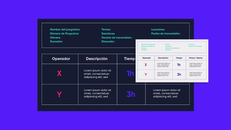 Formato para guion de radio