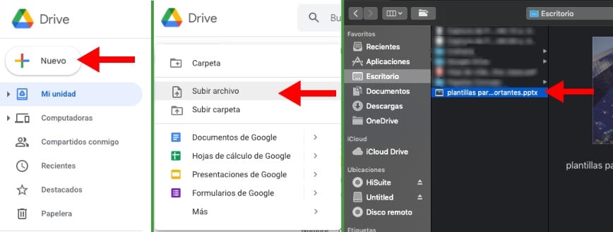 Cómo subir un archivo en Google Drive