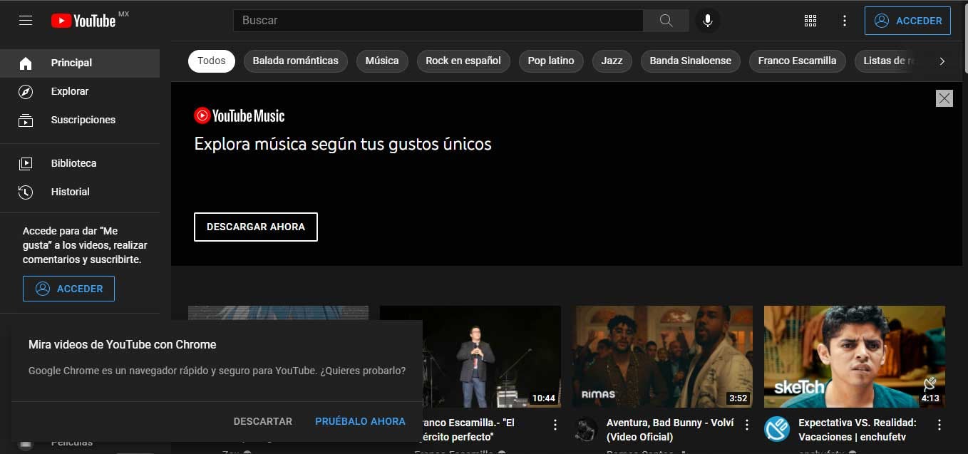 buscadores de internet youtube